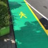 Rad- und Fußwegmarkierungen